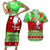 Personalised Hawaii Christmas Couples Matching Short Sleeve Bodycon Dress and Hawaiian Shirt Mele Kalikimaka Hawaiian Santa Tropical Vibes LT14 Red - Polynesian Pride