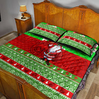 Personalised Hawaii Christmas Quilt Bed Set Mele Kalikimaka Hawaiian Santa Tropical Vibes LT14 - Polynesian Pride
