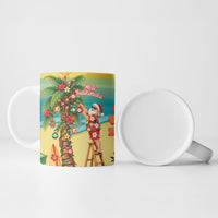Hawaii Christmas Mele Kalikimaka Ceramic Mug Santa Decorating Xmas Palm Tree Tropical Vibes LT14 - Polynesian Pride