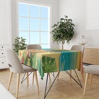 Hawaii Christmas Mele Kalikimaka Tablecloth Santa Decorating Xmas Palm Tree Tropical Vibes LT14 - Polynesian Pride