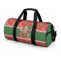 Hawaii Christmas Mele Kalikimaka Duffle Bag Aloha Turtle Santa With Ukulele LT14 - Polynesian Pride