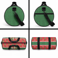 Hawaii Christmas Mele Kalikimaka Duffle Bag Aloha Turtle Santa With Ukulele LT14 - Polynesian Pride