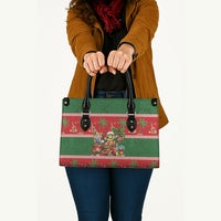 Hawaii Christmas Mele Kalikimaka Leather Bag Aloha Turtle Santa With Ukulele LT14 - Polynesian Pride