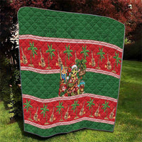 Hawaii Christmas Mele Kalikimaka Quilt Aloha Turtle Santa With Ukulele LT14 - Polynesian Pride