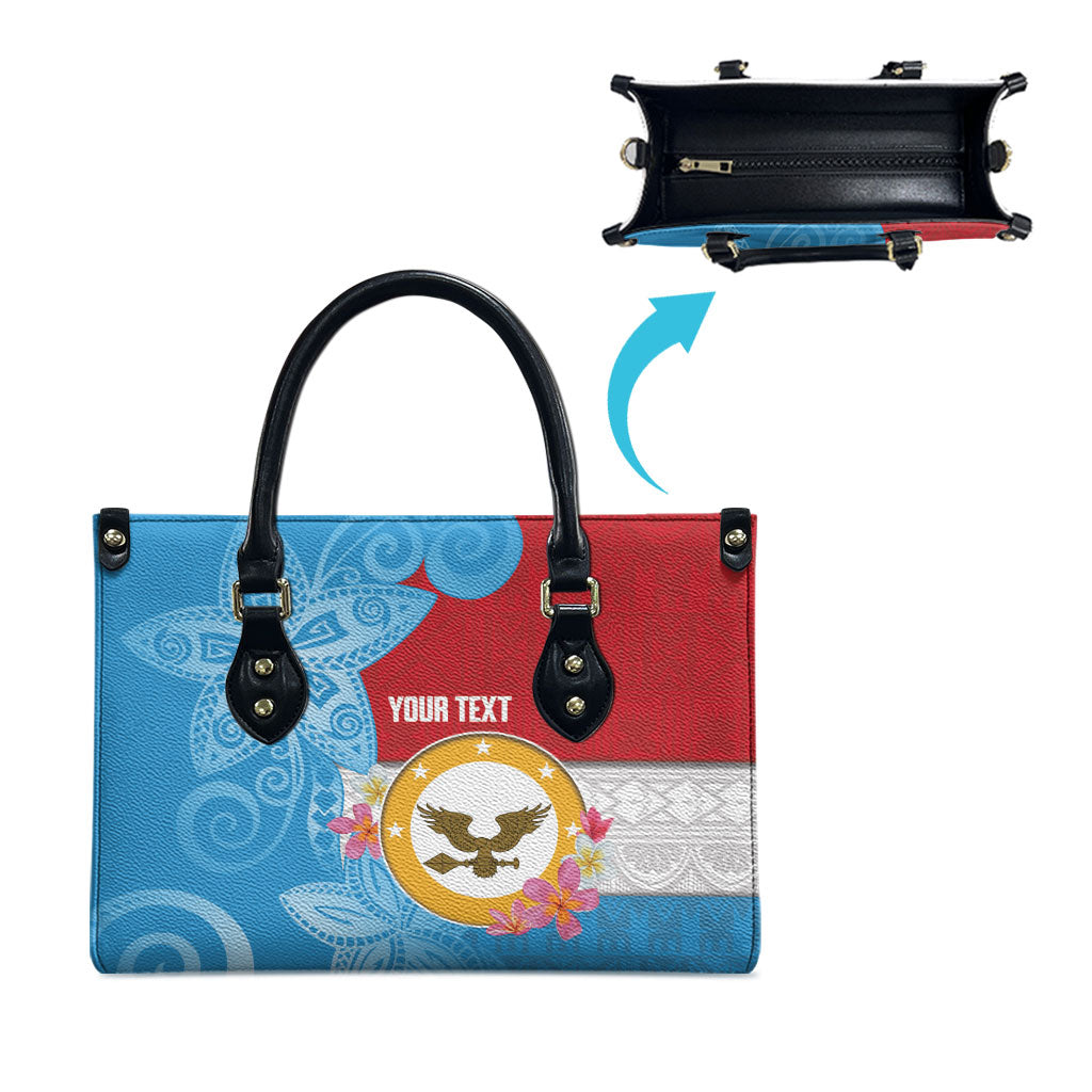 Personalised Malaita Province Day Leather Bag Solomon Islands Maramapaina Flag Color LT14 - Polynesian Pride