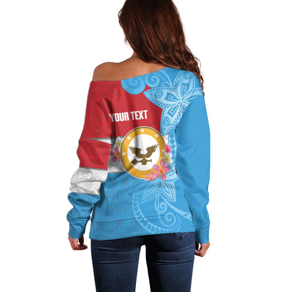 Personalised Malaita Province Day Off Shoulder Sweater Solomon Islands Maramapaina Flag Color LT14 - Polynesian Pride
