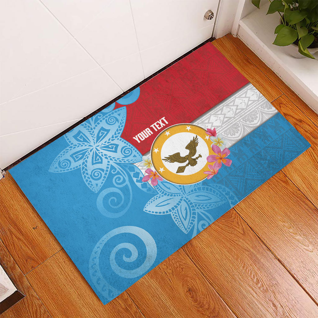 Personalised Malaita Province Day Rubber Doormat Solomon Islands Maramapaina Flag Color LT14 - Polynesian Pride