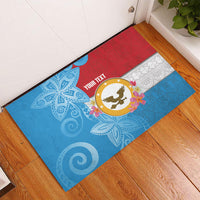Personalised Malaita Province Day Rubber Doormat Solomon Islands Maramapaina Flag Color LT14 - Polynesian Pride