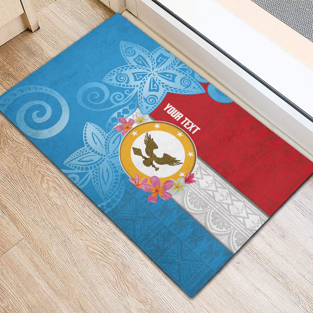 Personalised Malaita Province Day Rubber Doormat Solomon Islands Maramapaina Flag Color LT14 - Polynesian Pride
