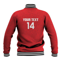 Mate Maa Tonga Rugby Custom Baseball Jacket 2026 Tongan Ngatu Pattern Red LT14 - Polynesian Pride
