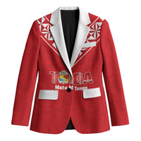 Mate Maa Tonga Rugby Custom Blazer 2026 Tongan Ngatu Pattern Red LT14 Unisex Red - Polynesian Pride