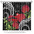 Personalized Mele Kalikimaka Hawaii Shower Curtain I'iwi Bird With Ohia Lehua - Black Color