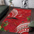 Personalized Mele Kalikimaka Hawaii Area Rug I'iwi Bird With Ohia Lehua - Red Color