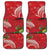 Personalized Mele Kalikimaka Hawaii Car Mats I'iwi Bird With Ohia Lehua - Red Color