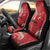 Personalized Mele Kalikimaka Hawaii Car Seat Cover I'iwi Bird With Ohia Lehua - Red Color