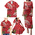 Personalized Mele Kalikimaka Hawaii Family Matching Puletasi and Hawaiian Shirt I'iwi Bird With Ohia Lehua - Red Color