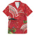 Personalized Mele Kalikimaka Hawaii Hawaiian Shirt I'iwi Bird With Ohia Lehua - Red Color