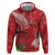 Personalized Mele Kalikimaka Hawaii Hoodie I'iwi Bird With Ohia Lehua - Red Color