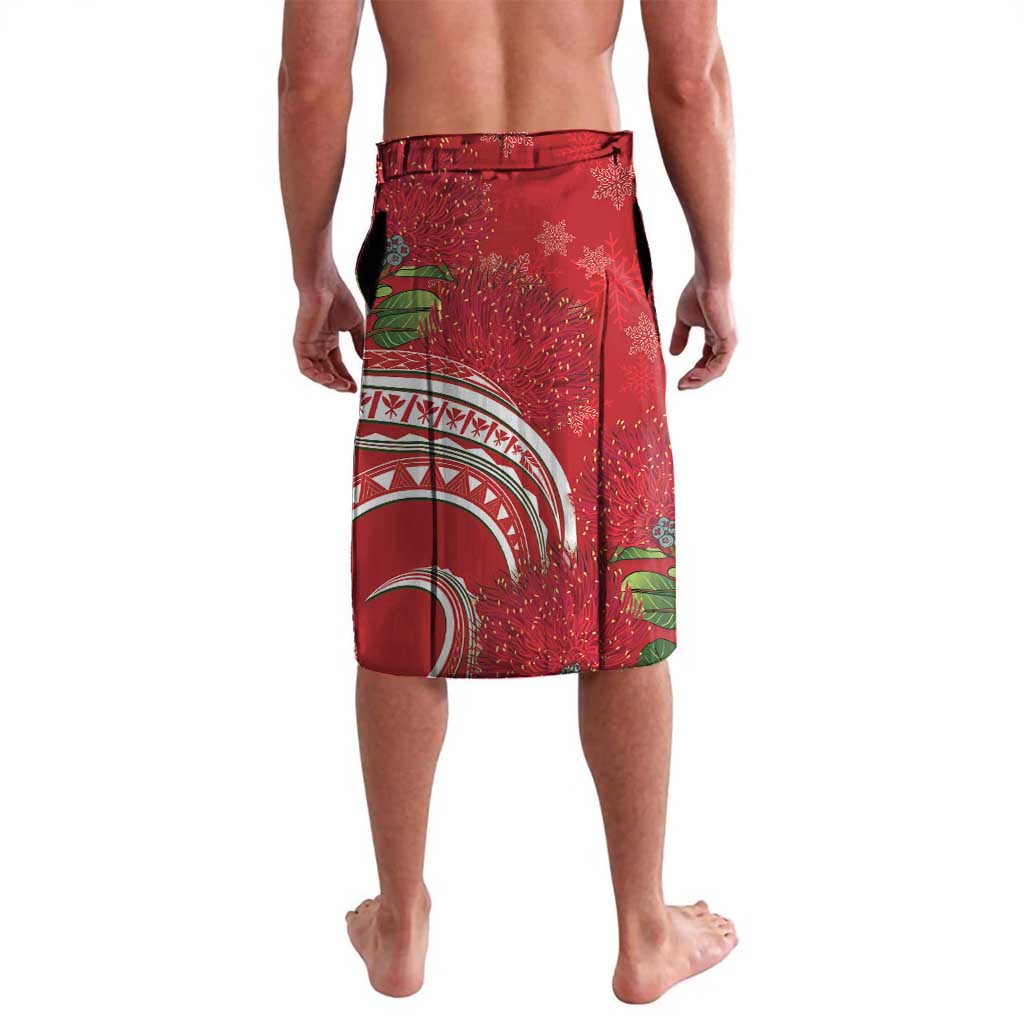 Personalized Mele Kalikimaka Hawaii Lavalava I'iwi Bird With Ohia Lehua - Red Color