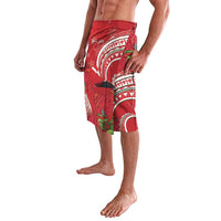 Personalized Mele Kalikimaka Hawaii Lavalava I'iwi Bird With Ohia Lehua - Red Color