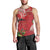 Personalized Mele Kalikimaka Hawaii Men Tank Top I'iwi Bird With Ohia Lehua - Red Color