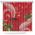 Personalized Mele Kalikimaka Hawaii Shower Curtain I'iwi Bird With Ohia Lehua - Red Color