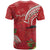 Personalized Mele Kalikimaka Hawaii T Shirt I'iwi Bird With Ohia Lehua - Red Color