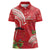 Personalized Mele Kalikimaka Hawaii Women Polo Shirt I'iwi Bird With Ohia Lehua - Red Color