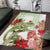 Pastel Green Hawaii Chameleon Christmas Area Rug Mele Kalikimaka Kakau - Watercolor