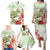 Pastel Green Hawaii Chameleon Christmas Family Matching Puletasi and Hawaiian Shirt Mele Kalikimaka Kakau - Watercolor