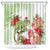 Pastel Green Hawaii Chameleon Christmas Shower Curtain Mele Kalikimaka Kakau - Watercolor