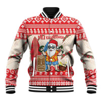 Hawaii Christmas Six Seven Baseball Jacket Mele Kalikimaka Funny Santa 67 Gen Alpha Slang - Polynesian Pride