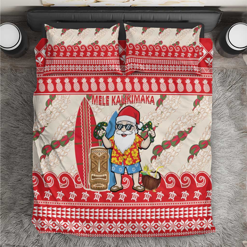 Hawaii Christmas Six Seven Bedding Set Mele Kalikimaka Funny Santa 67 Gen Alpha Slang - Polynesian Pride