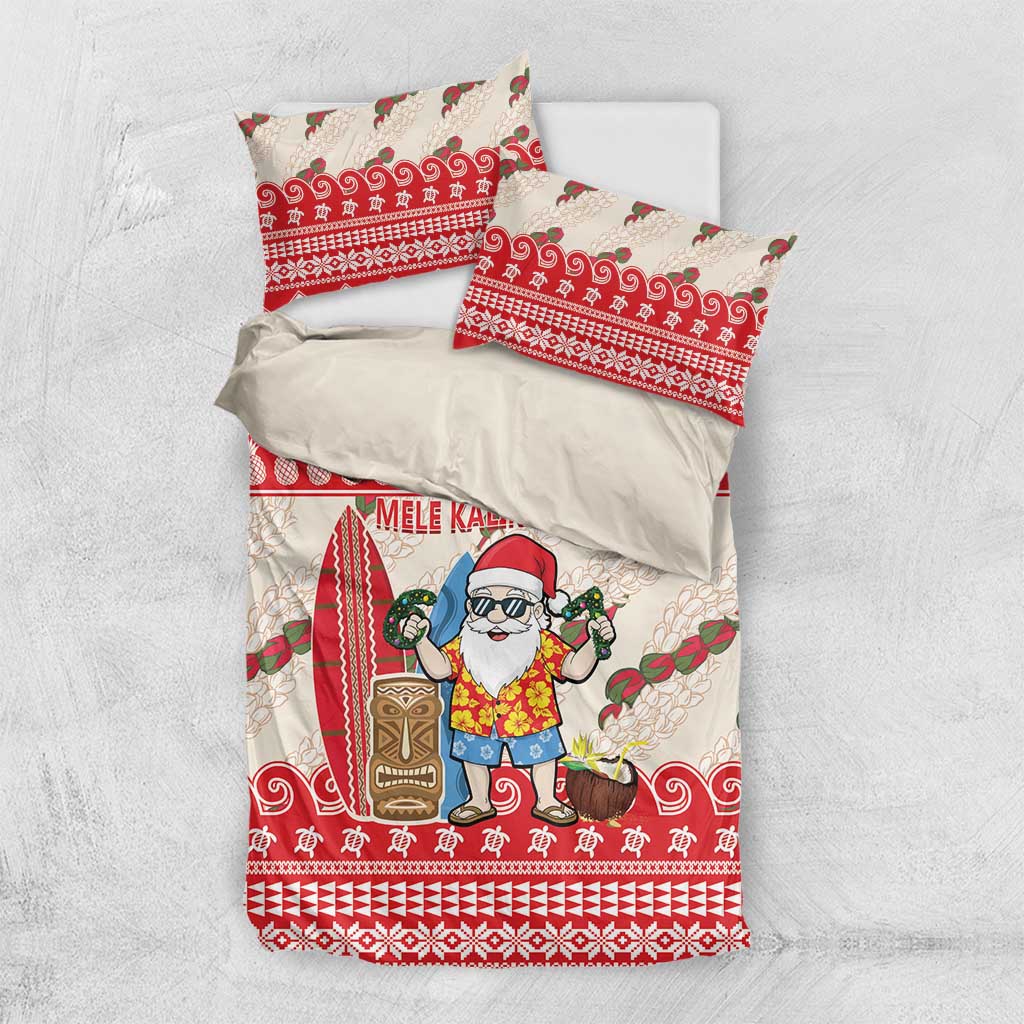 Hawaii Christmas Six Seven Bedding Set Mele Kalikimaka Funny Santa 67 Gen Alpha Slang - Polynesian Pride