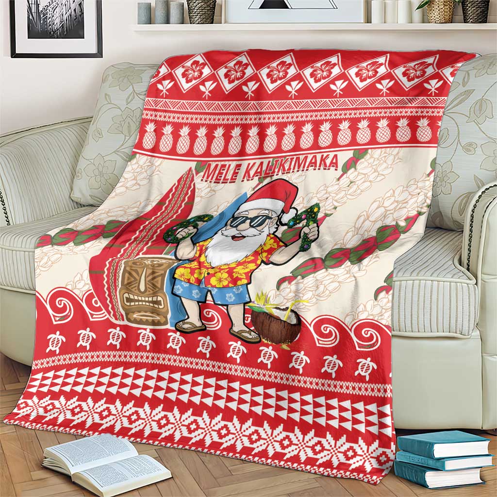 Hawaii Christmas Six Seven Blanket Mele Kalikimaka Funny Santa 67 Gen Alpha Slang - Polynesian Pride