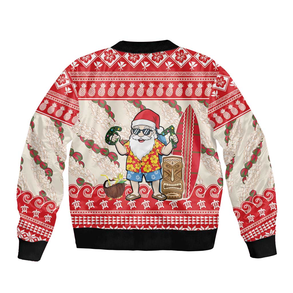 Hawaii Christmas Six Seven Bomber Jacket Mele Kalikimaka Funny Santa 67 Gen Alpha Slang - Polynesian Pride