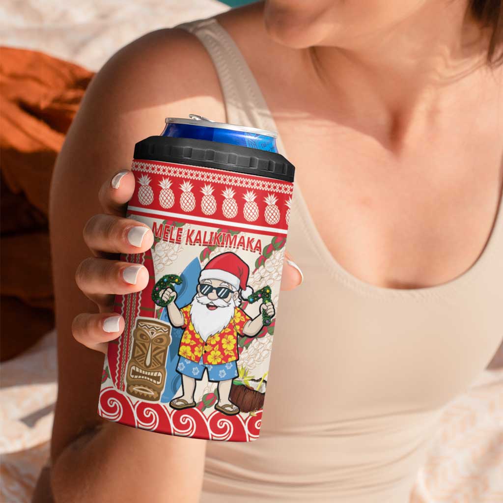 Hawaii Christmas Six Seven 4 in 1 Can Cooler Tumbler Mele Kalikimaka Funny Santa 67 Gen Alpha Slang - Polynesian Pride