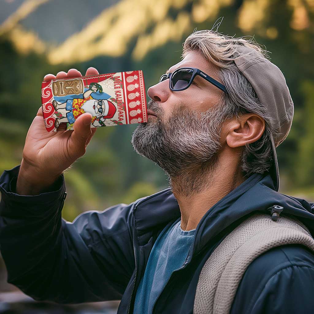 Hawaii Christmas Six Seven 4 in 1 Can Cooler Tumbler Mele Kalikimaka Funny Santa 67 Gen Alpha Slang - Polynesian Pride