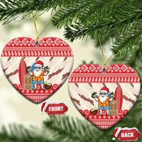 Hawaii Christmas Six Seven Ceramic Ornament Mele Kalikimaka Funny Santa 67 Gen Alpha Slang - Polynesian Pride