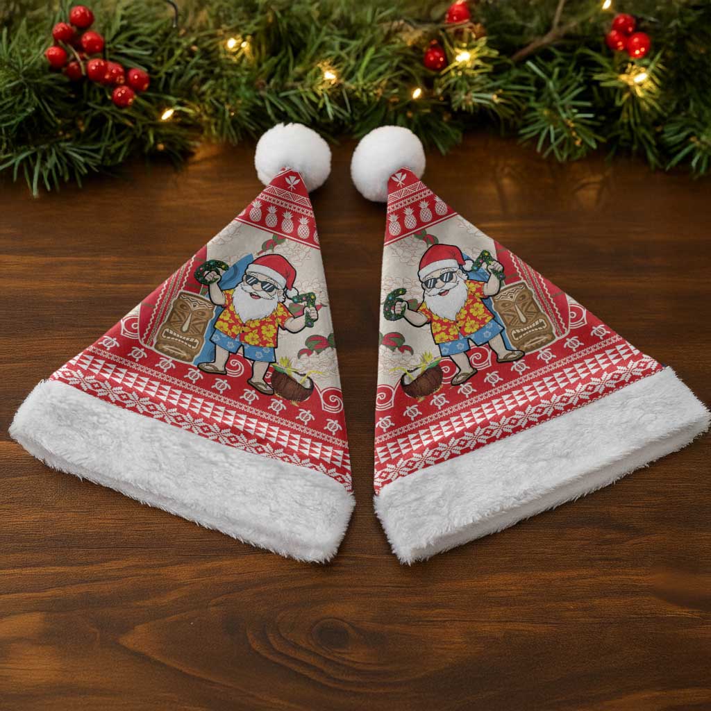Hawaii Christmas Six Seven Christmas Santa Hat Mele Kalikimaka Funny Santa 67 Gen Alpha Slang - Polynesian Pride