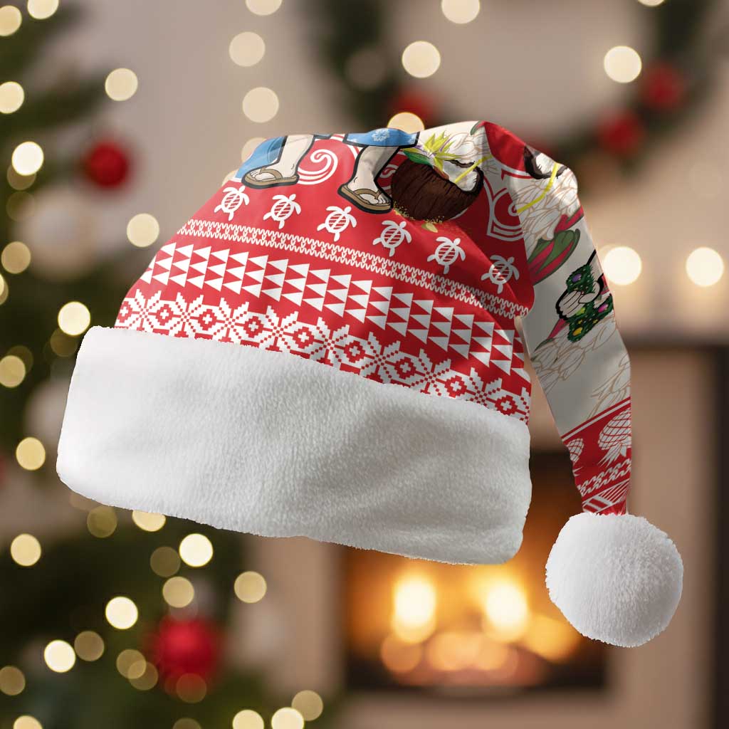 Hawaii Christmas Six Seven Christmas Santa Hat Mele Kalikimaka Funny Santa 67 Gen Alpha Slang - Polynesian Pride