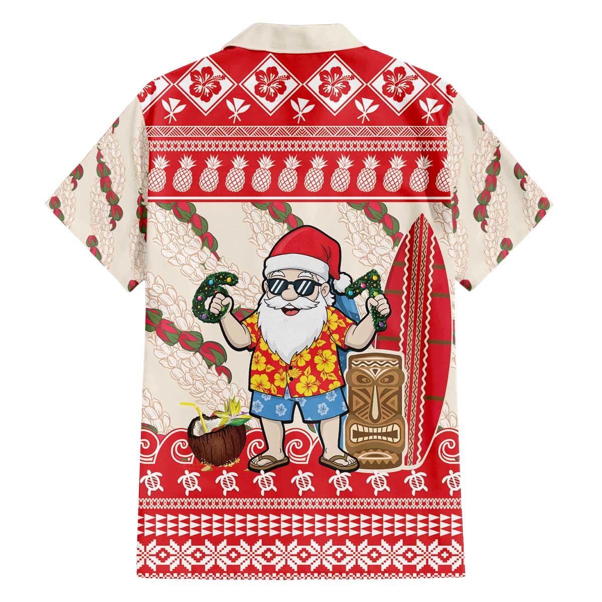 Hawaii Christmas Six Seven Family Matching Off The Shoulder Long Sleeve Dress and Hawaiian Shirt Mele Kalikimaka Funny Santa 67 Gen Alpha Slang - Polynesian Pride