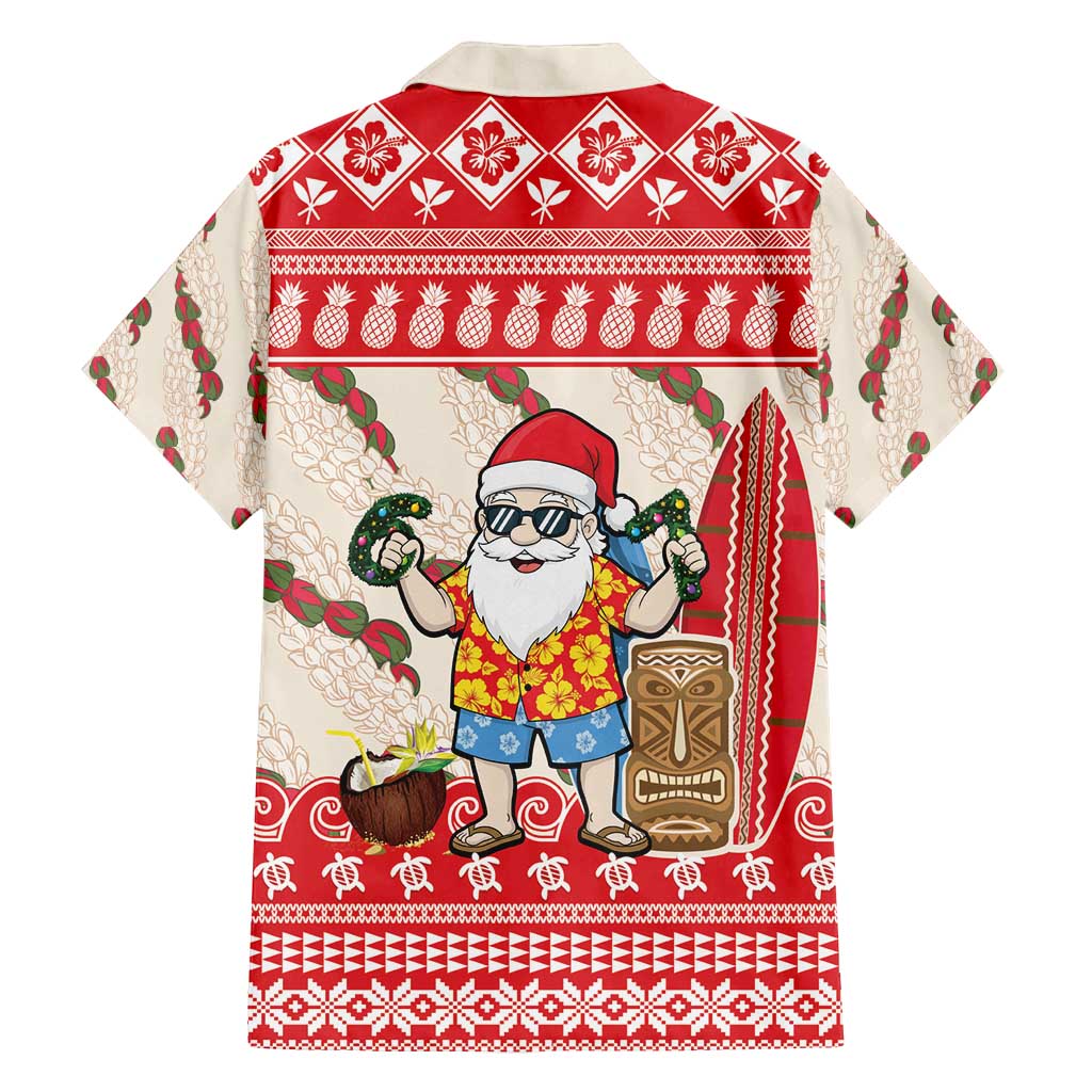 Hawaii Christmas Six Seven Family Matching Off Shoulder Maxi Dress and Hawaiian Shirt Mele Kalikimaka Funny Santa 67 Gen Alpha Slang - Polynesian Pride