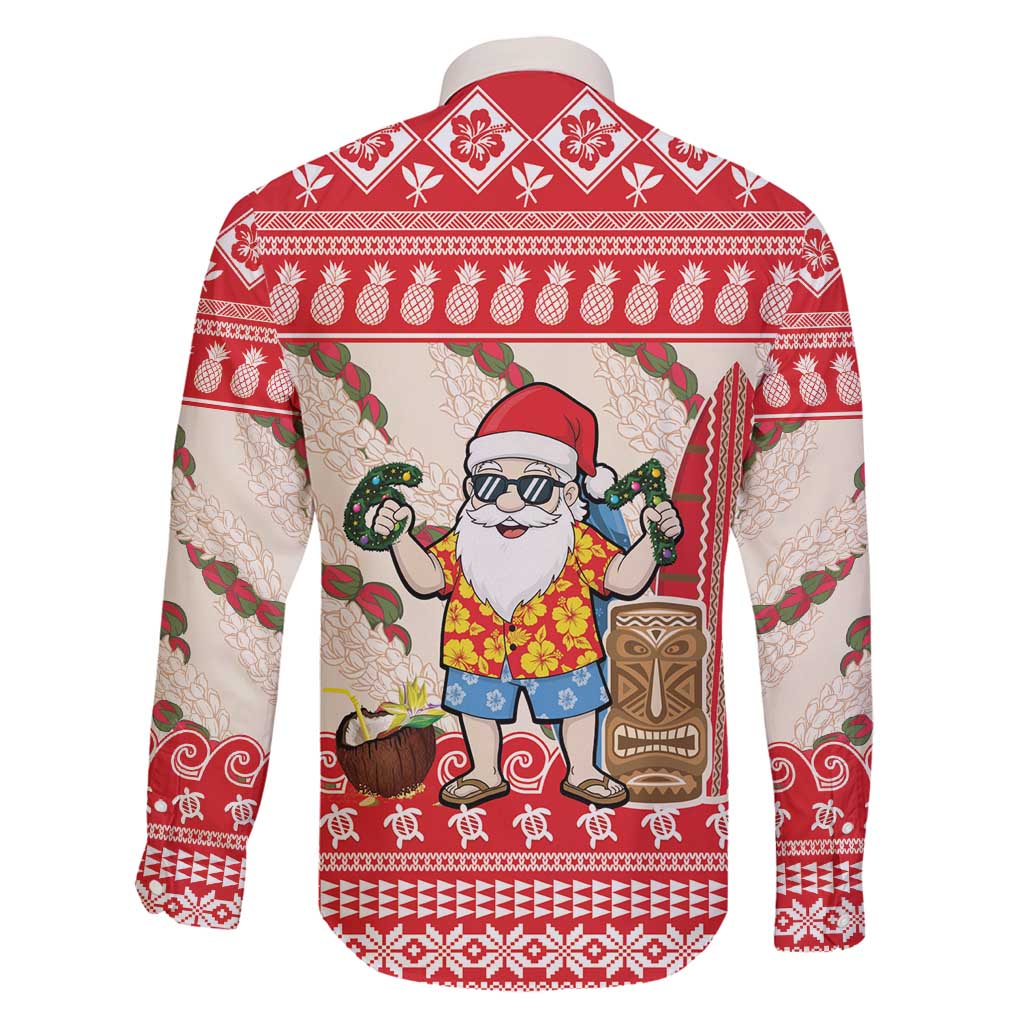 Hawaii Christmas Six Seven Family Matching Off Shoulder Maxi Dress and Hawaiian Shirt Mele Kalikimaka Funny Santa 67 Gen Alpha Slang - Polynesian Pride