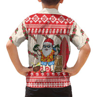 Hawaii Christmas Six Seven Family Matching Puletasi and Hawaiian Shirt Mele Kalikimaka Funny Santa 67 Gen Alpha Slang LT14 - Polynesian Pride