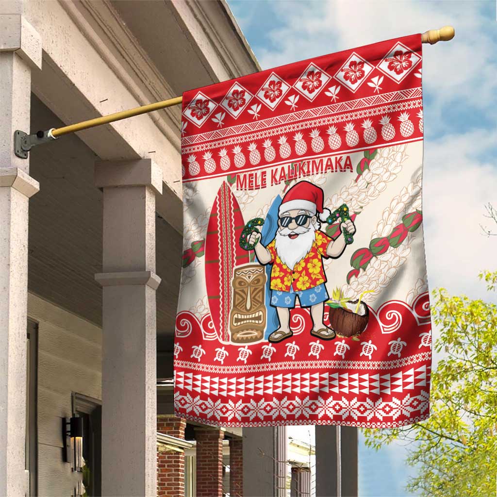 Hawaii Christmas Six Seven Garden Flag Mele Kalikimaka Funny Santa 67 Gen Alpha Slang - Polynesian Pride