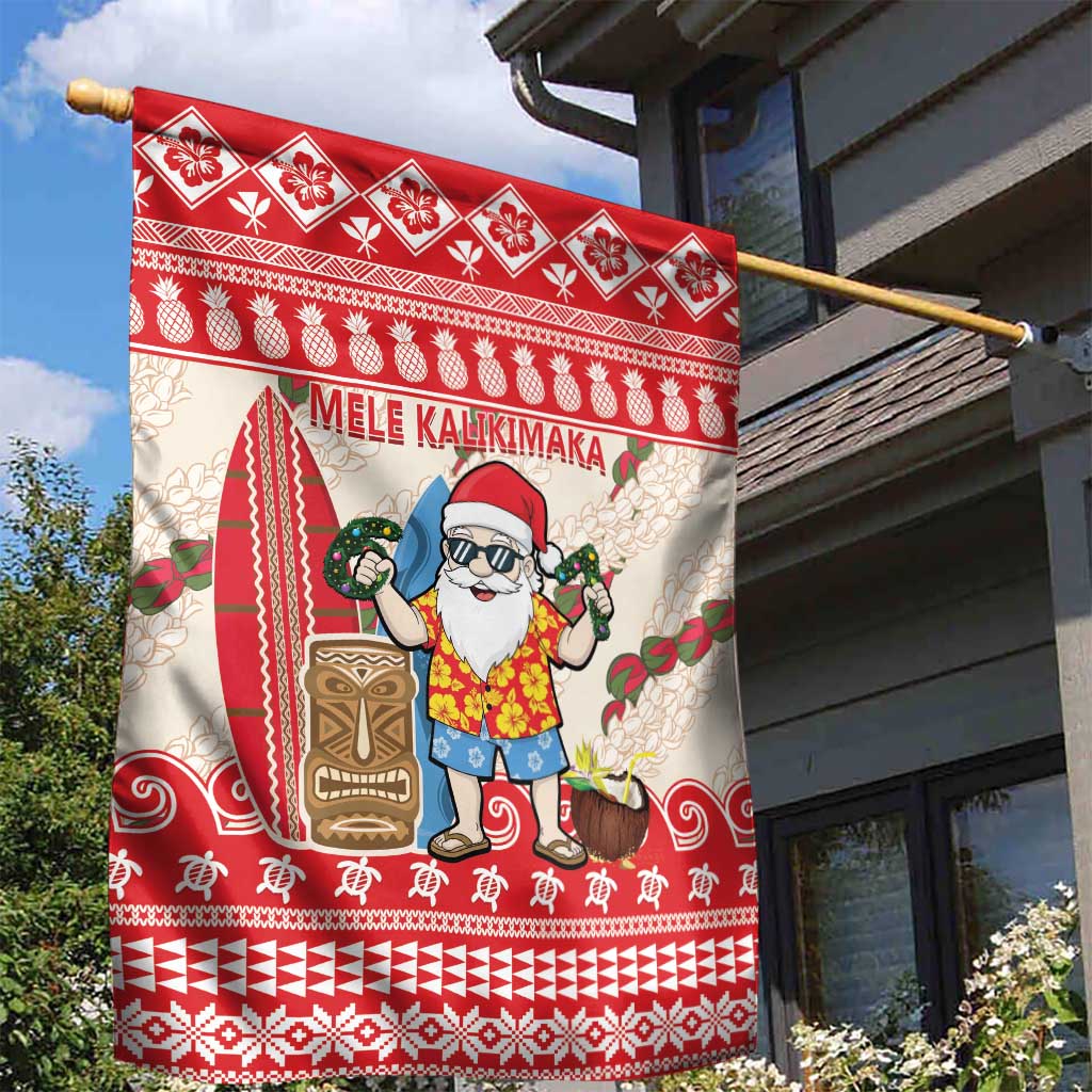 Hawaii Christmas Six Seven Garden Flag Mele Kalikimaka Funny Santa 67 Gen Alpha Slang - Polynesian Pride