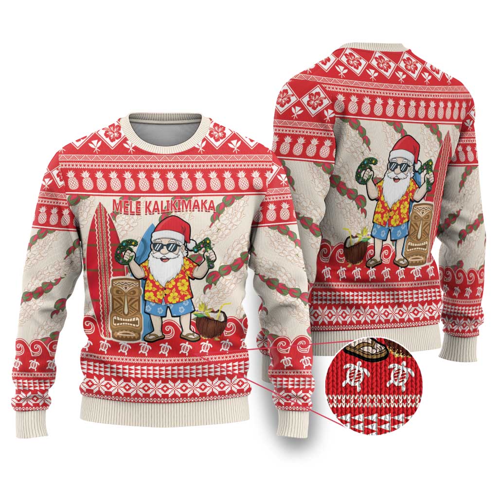 Hawaii Christmas Six Seven Ugly Christmas Sweater Mele Kalikimaka Funny Santa 67 Gen Alpha Slang - Polynesian Pride
