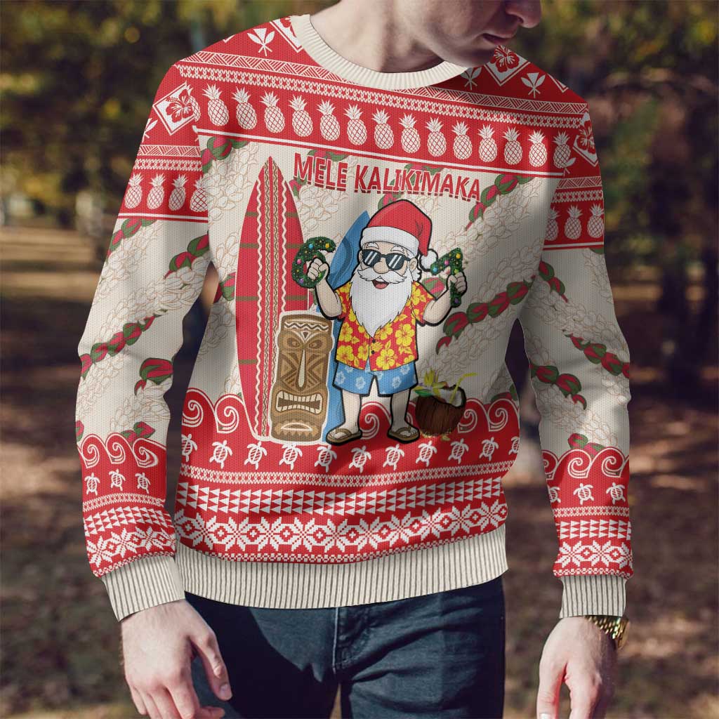 Hawaii Christmas Six Seven Ugly Christmas Sweater Mele Kalikimaka Funny Santa 67 Gen Alpha Slang - Polynesian Pride