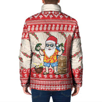 Hawaii Christmas Six Seven Padded Jacket Mele Kalikimaka Funny Santa 67 Gen Alpha Slang - Polynesian Pride